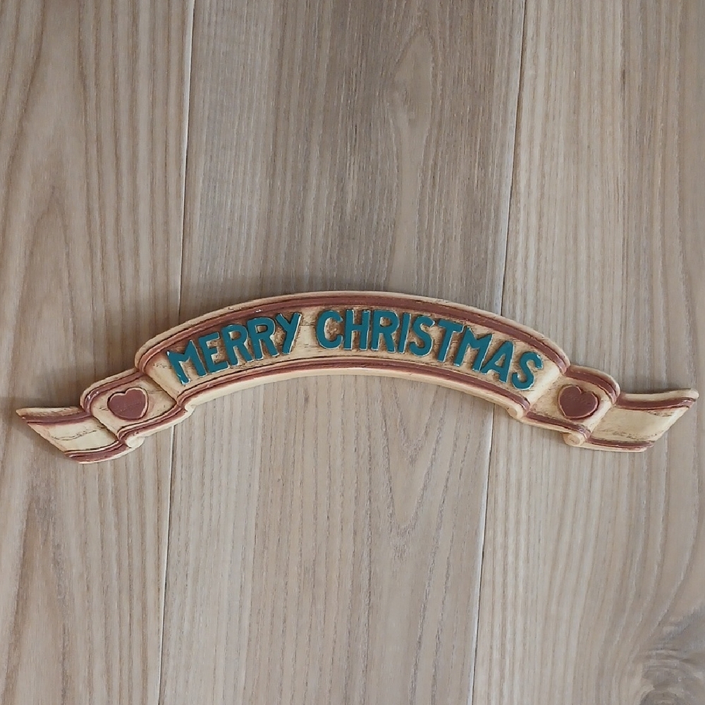 Homco Merry Christmas Wall Hanging Sign